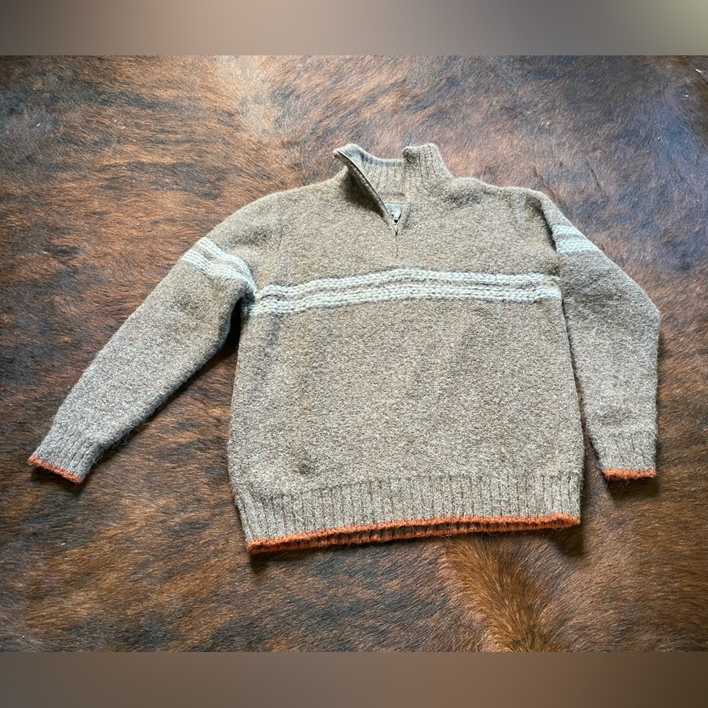 Boys Johnston & Murphy 1/4 Zip Alpaca Sweater L